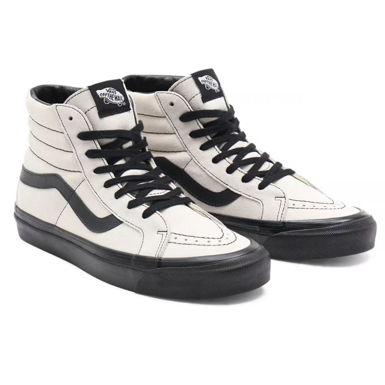 Vans Sneakers en Velours de Cuir SK8-Hi Anaheim Factory gris clair