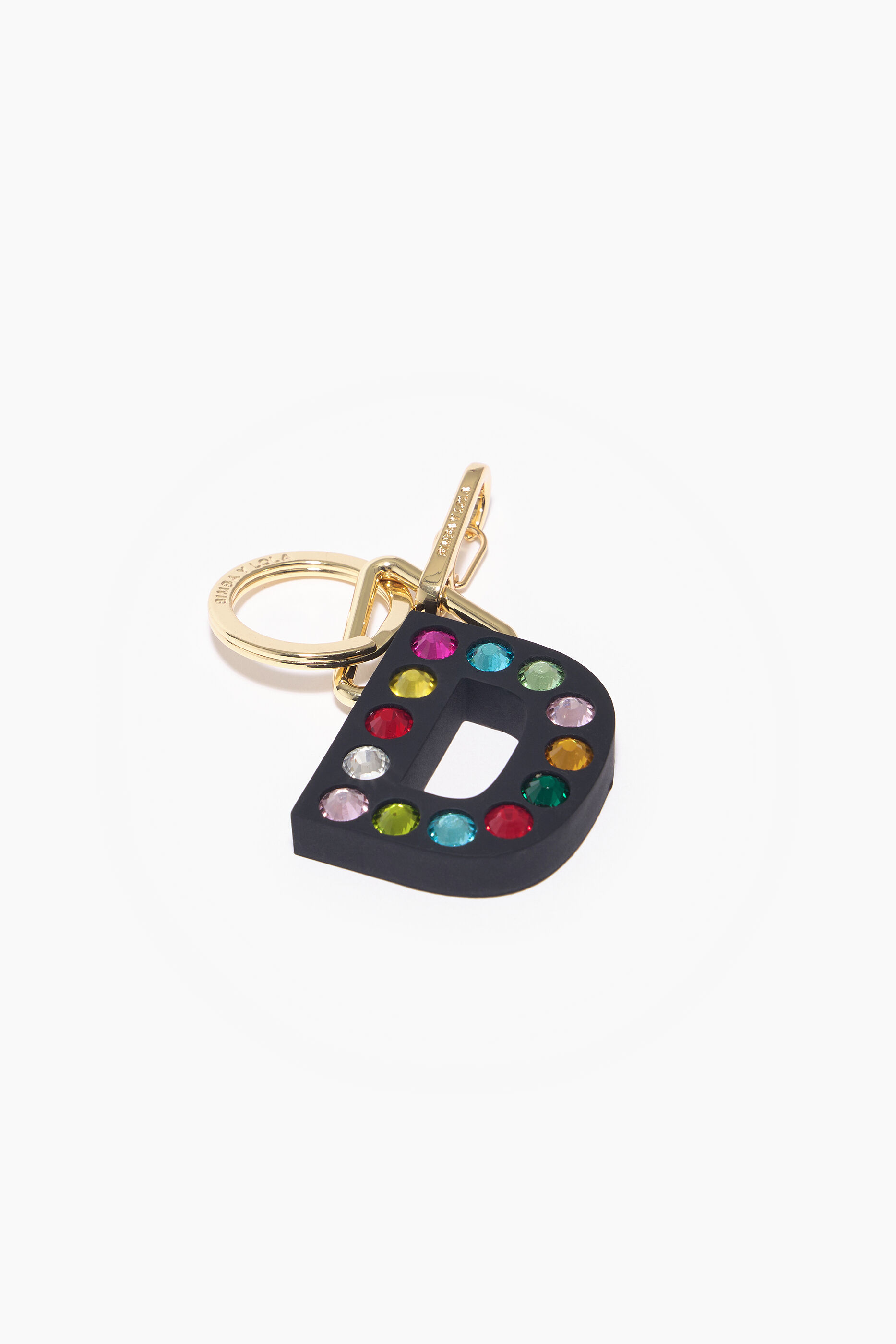 Chaveiro de silicone com a letra D