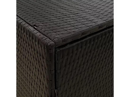 Armoire de rangement de jardin Noir 59x40x180 cm Résine tressée