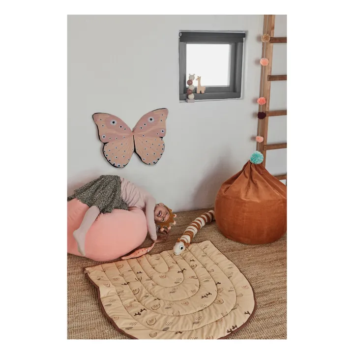 Oyoy Mini Pouf en velours côtelé | Marron