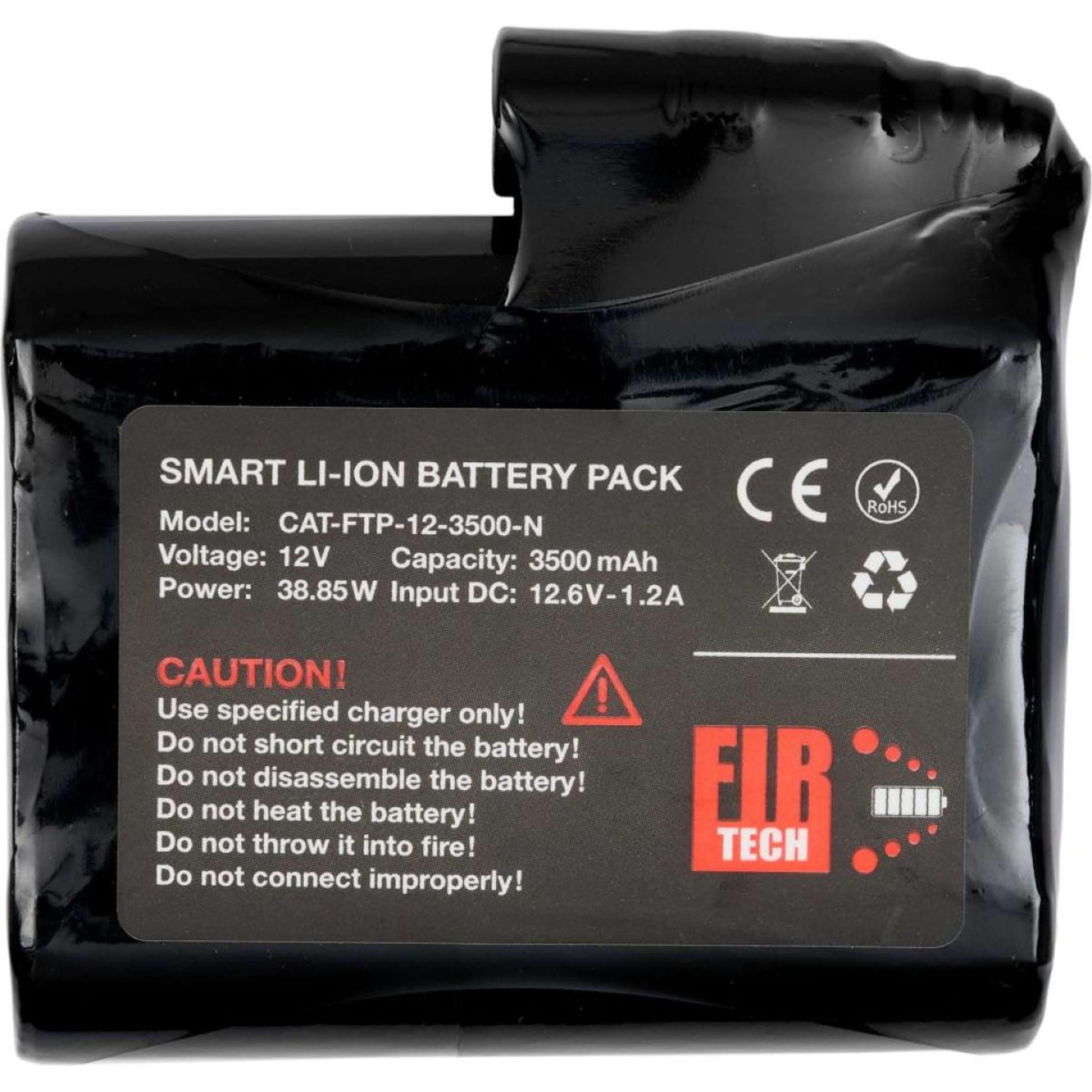 Catago Batterij Fir-Tech Pro 12V 3500mAh Zwart