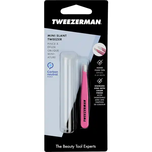 Mini Slant Tweezer - Schräge Mini Pinzette, Neon Pink