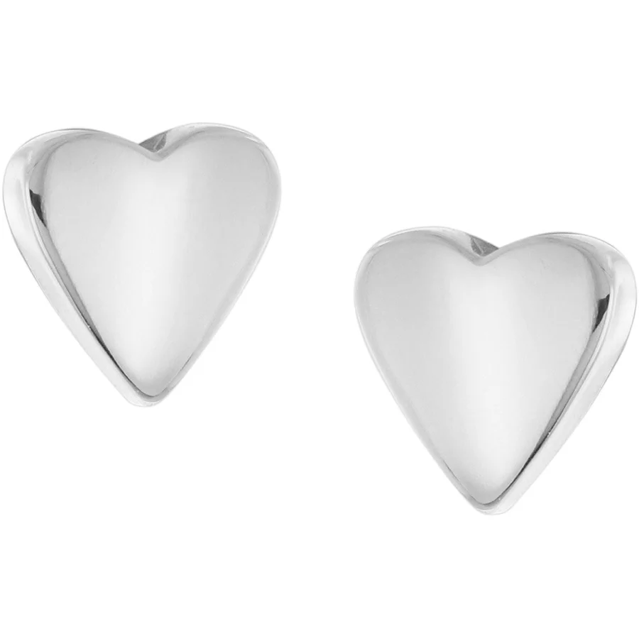 Boccia Titan-Ohrringe für Kinder Herz Ohrstecker silver