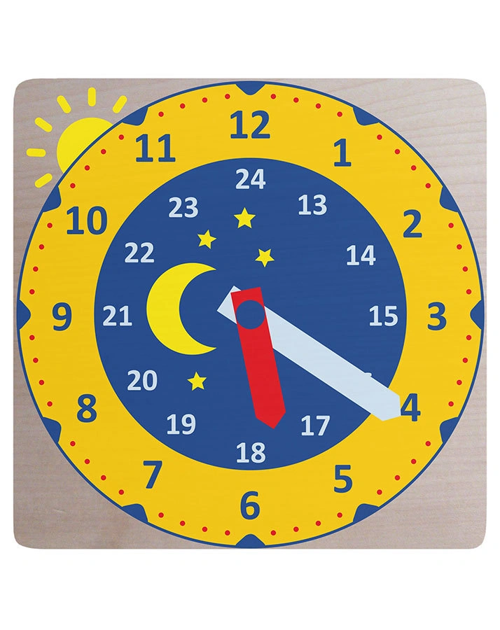Lernuhr SONNE, MOND mit Standfuß
