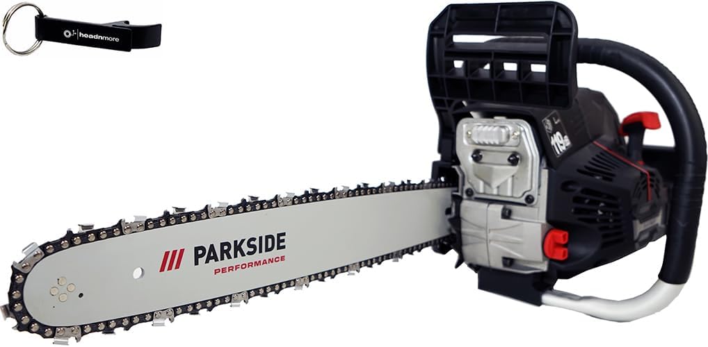 HEADNMORE® Bundle - PARKSIDE PERFORMANCE® Benzin Kettensäge PPBKS 56 + HEADNMORE® Schlüsselanhänger