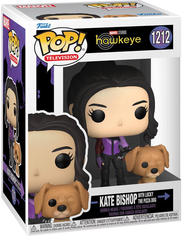 HAWKEYE - FIGURINE POP - KATE BISHOP AVEC LUCKY LE CHIEN