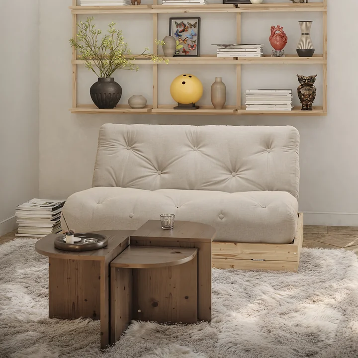 Karup Design - Flip Tagesbett, 140 x 200 cm, Kiefer natur / mocca (755)