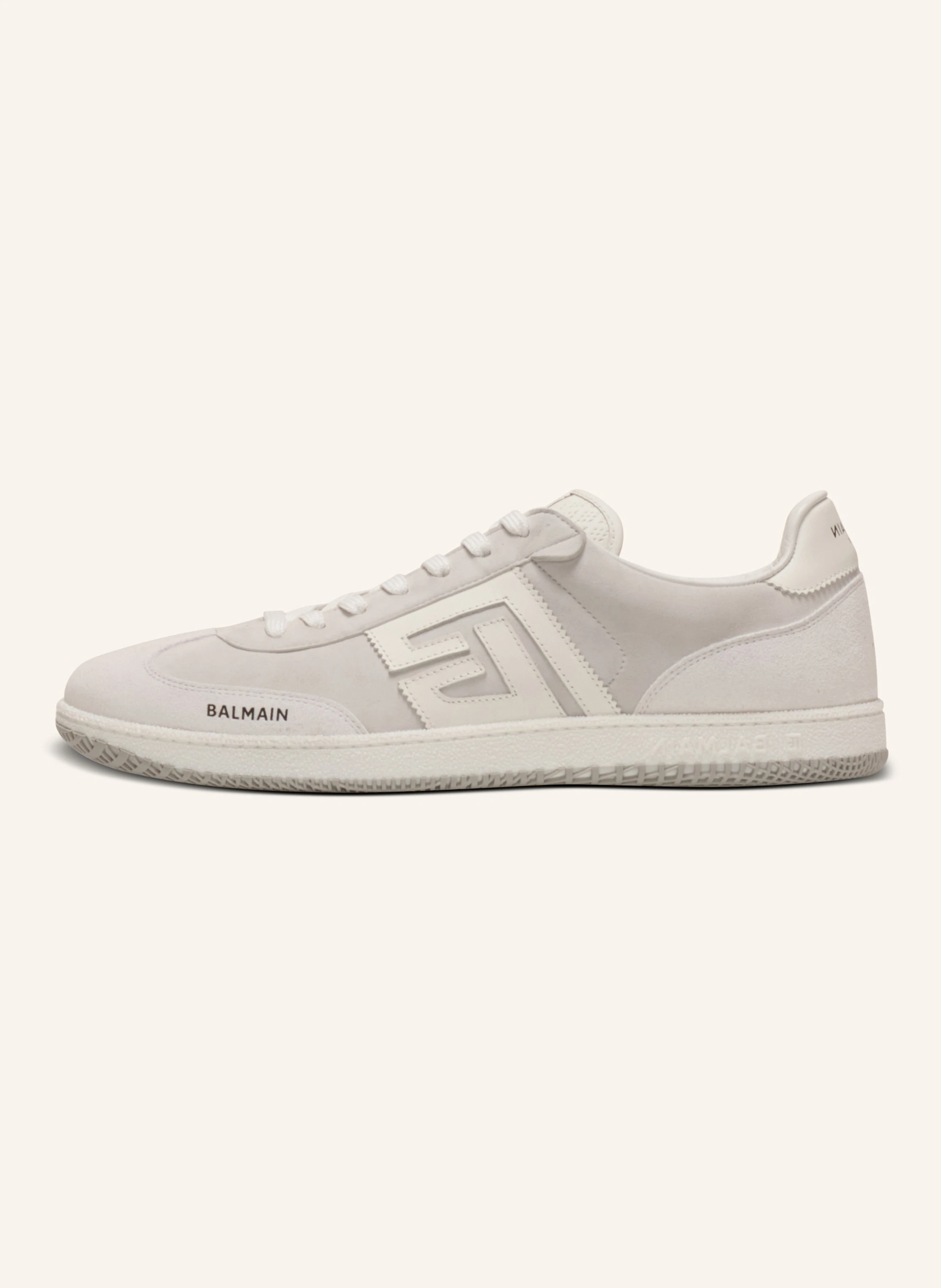 BALMAIN Sneakers Balmain Swan aus Kalbsleder und Wildleder