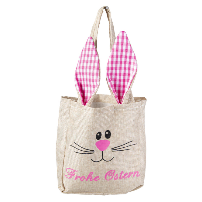 Stoffbeutel - Hase - aus Jute - ca. 20,5 x 8 x 24 cm - 1 Stück