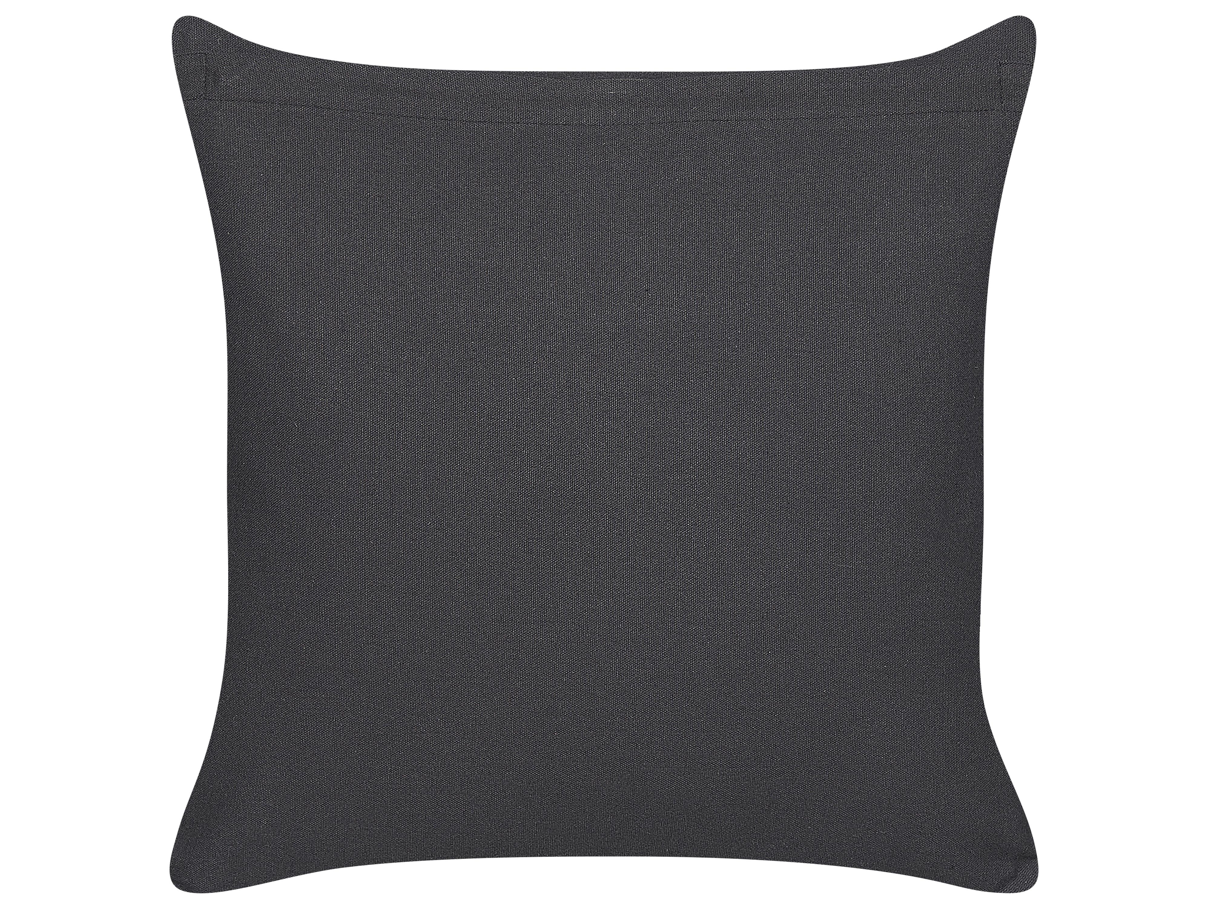 Set van 2 sierkussens BENZOIN Katoen 45 x 45 cm Zwart geometrisch patroon