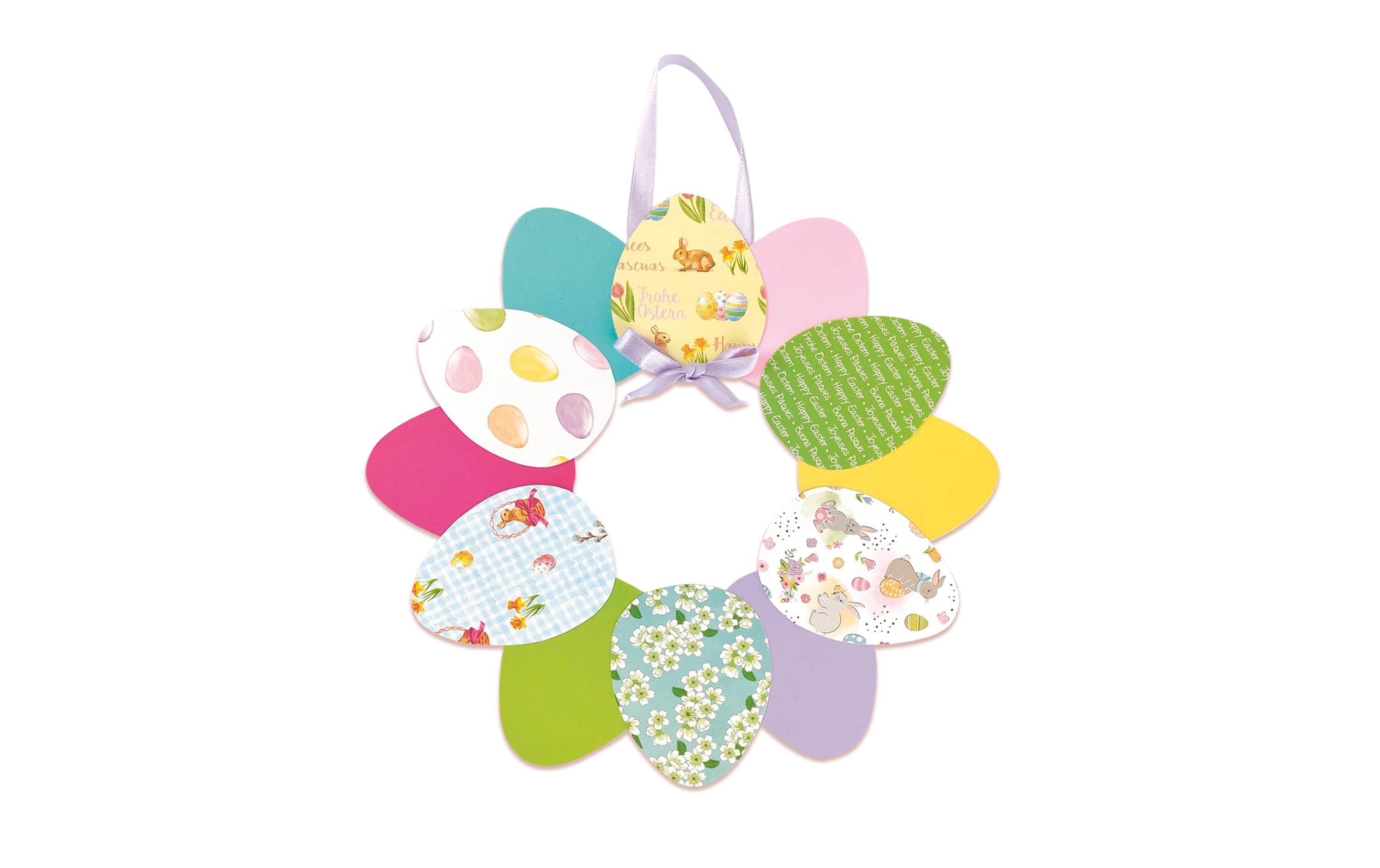 Bastelblock Ostern A4, 300 g/m², 18 BlattBastelpapier für Osterdeko