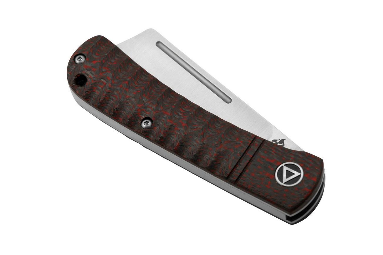 QSP Knife Hedgehog QS142-D, Red Carbon Fiber, slipjoint zakmes
