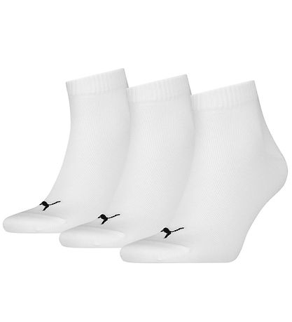 Puma AnkelStrømper - 3-pak - Quarter Plain - Hvid