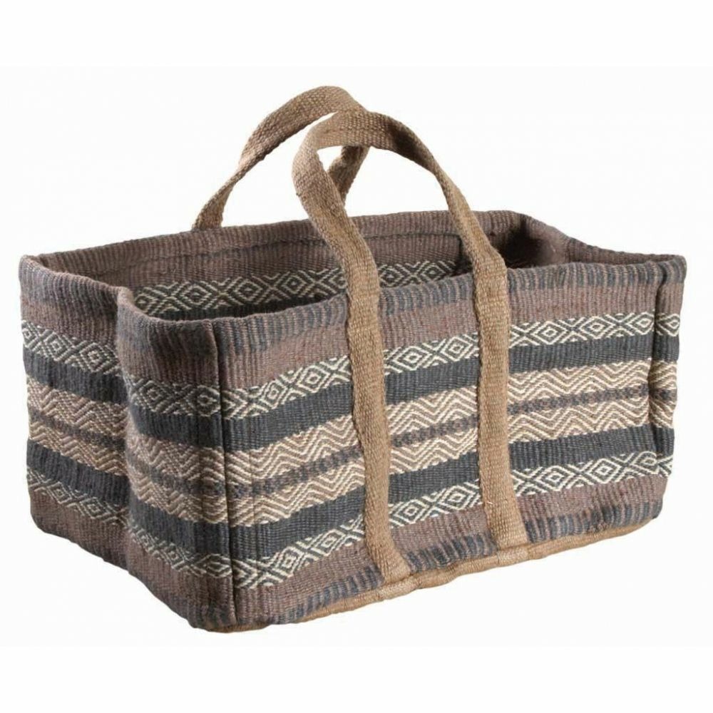 Sac à bûches en toile de jute épaisse pampa