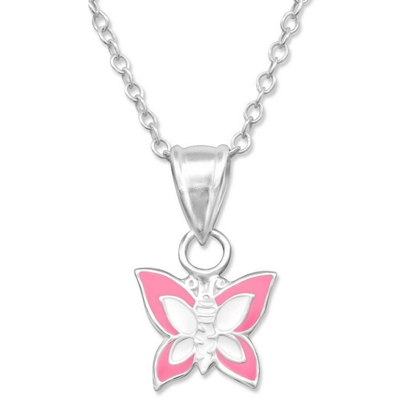 Collier papillon en argent 925/1000