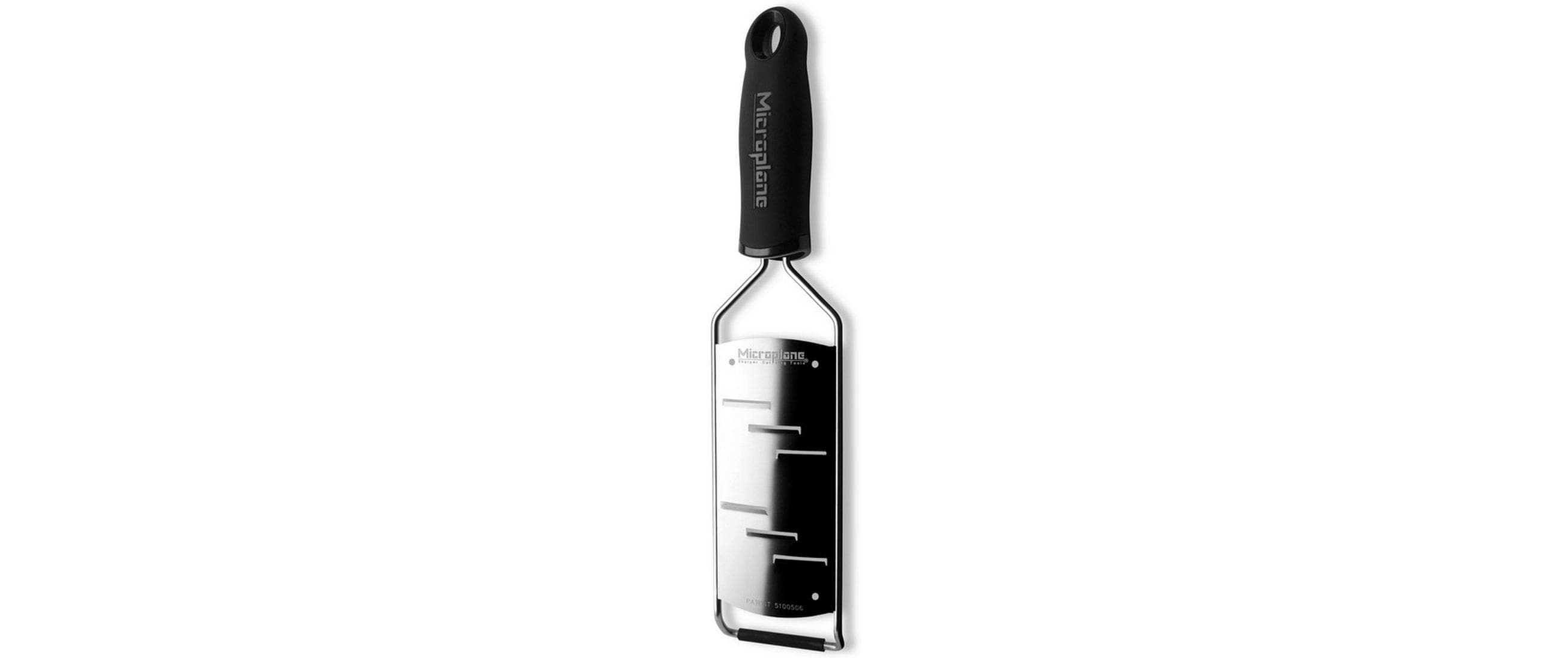 Gourmet Raspel grob SchwarzKüchenreibe aus Edelstahl