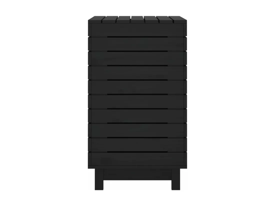 Panier à linge 88,5x44x76 bois massif de pin