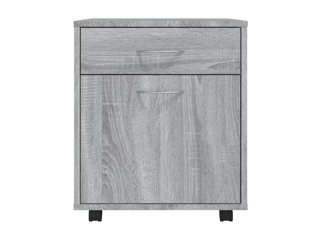 Armoire roulante Sonoma gris 45x38x54 cm Bois d'ingénierie