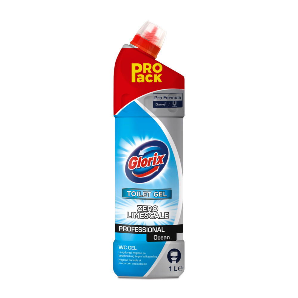 Glorix Professional Toiletreiniger Ocean zonder Chloor/Bleek Pro Formula1 liter