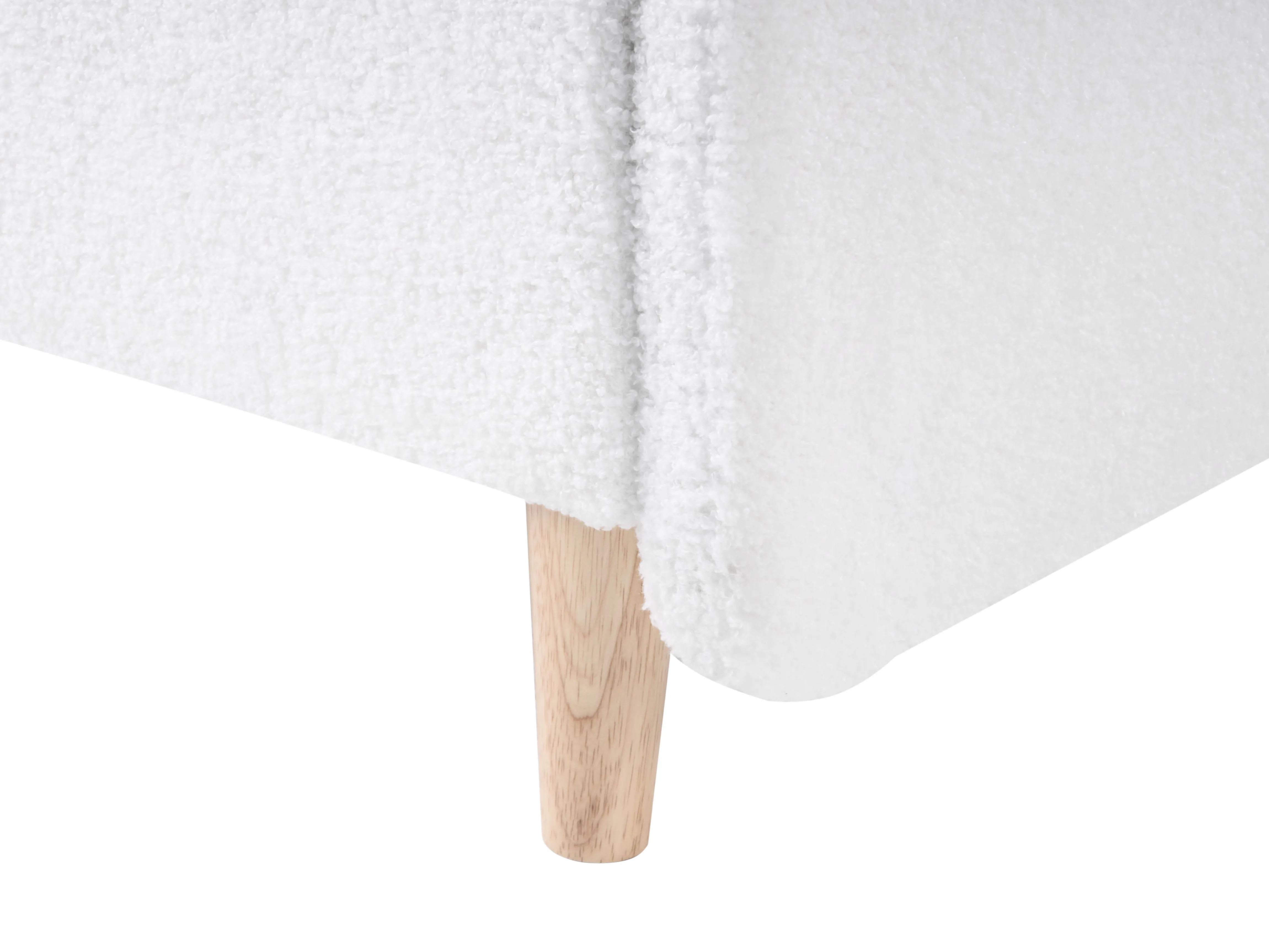 Kinderbed Bouclé LAYE 90 x 200 cm Gebroken wit