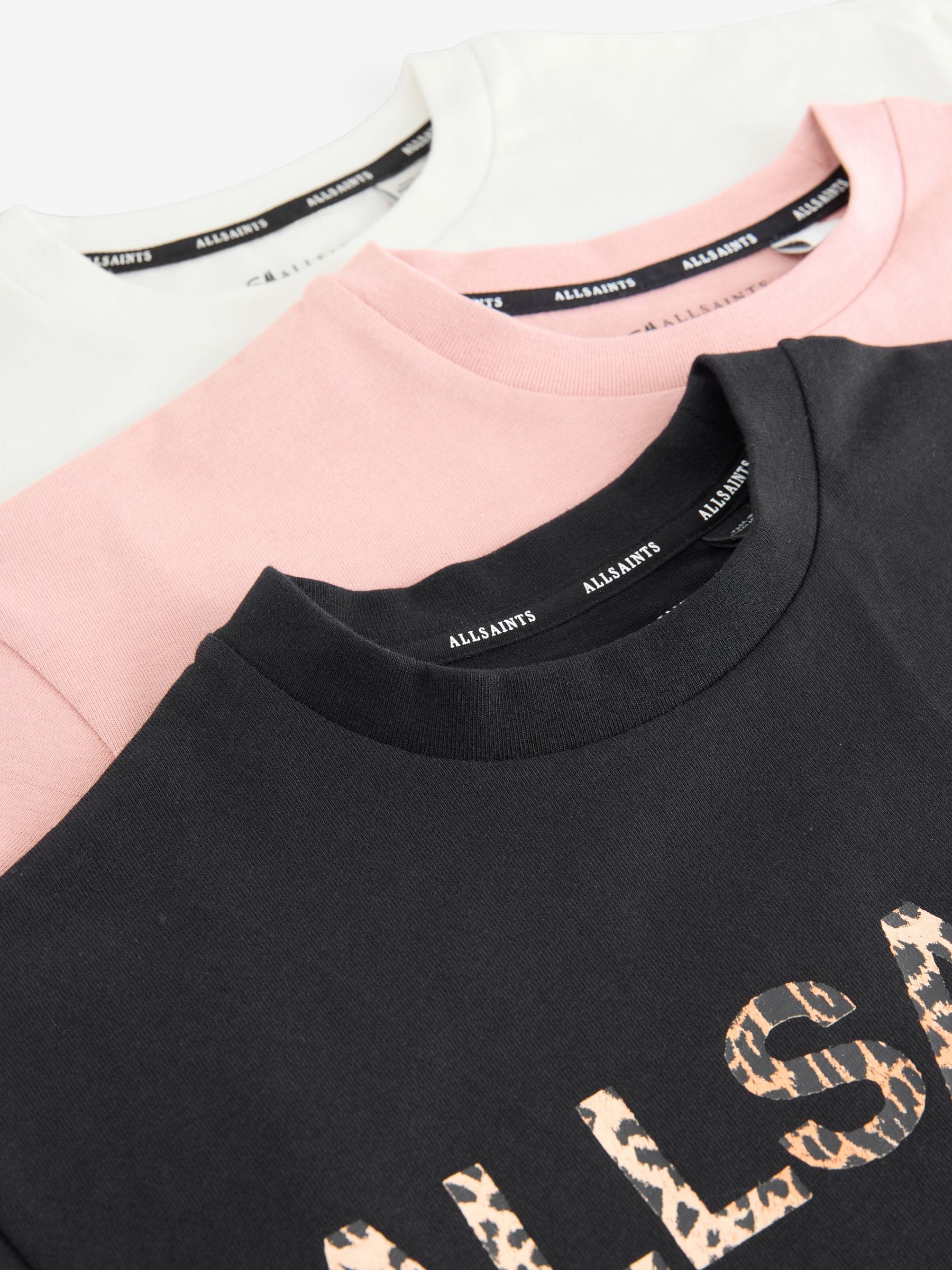Zwart/roze - smALLSAINTS Oversized Girls Logo T-Shirts 3 Pack
