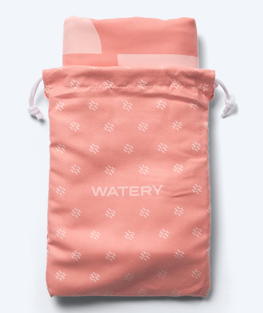 Watery microfiber håndklæde (160 x 80 cm) - Rafferty - Blurish Pink