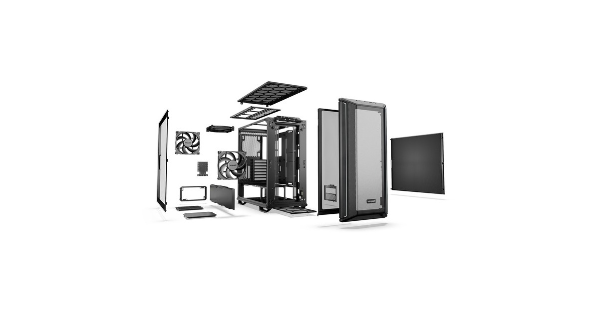 be quiet!Dark Base 701 midi tower behuizing  (Zwart | 2x USB-A | 1x USB-C | RGB | Tempered Glass)