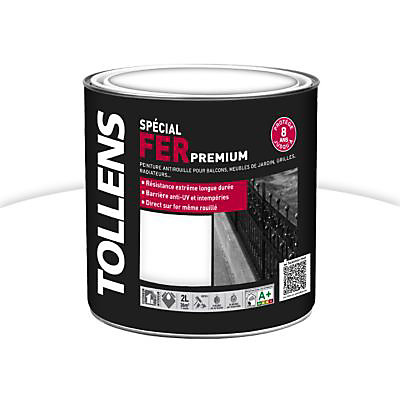 Peinture extérieure et intérieure fer blanc Tollens 2L