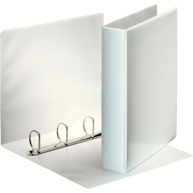 Classeur 4 anneaux cartonné Esselte personnalisable A4 - Dos 6,5 cm blanc