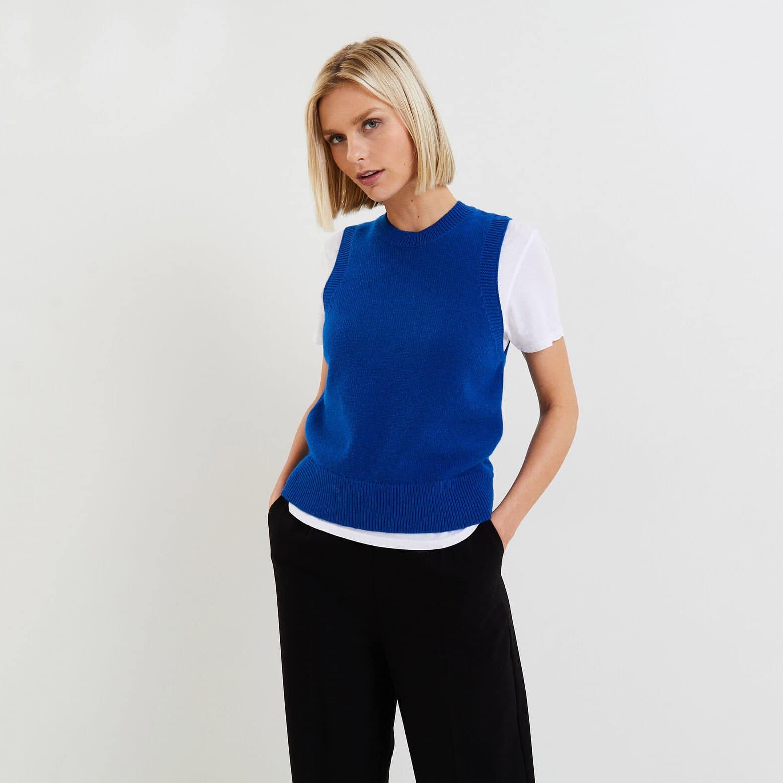Pull sans manches femme