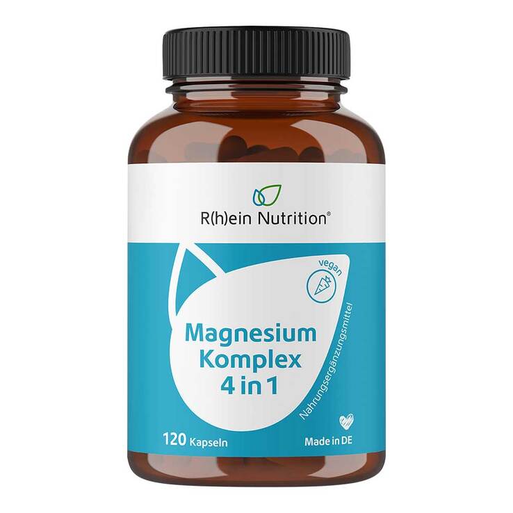 Magnesium Komplex 4in1 hochdosiert vegan Kapseln, 120 St