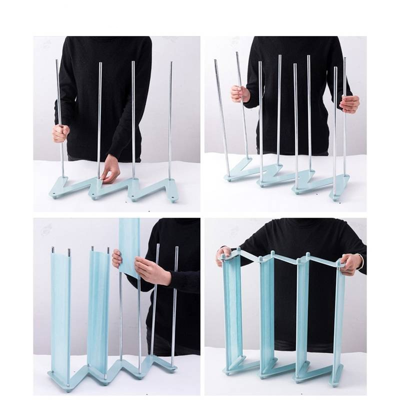 (48x46cm) Schuhregal Aufbewahrungs Regal Organizer Ablage für Hausschuhe / Bücher / Deko - Braun
