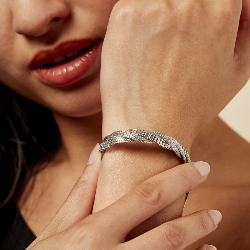 Bracelet Sheridan Argent Blanc