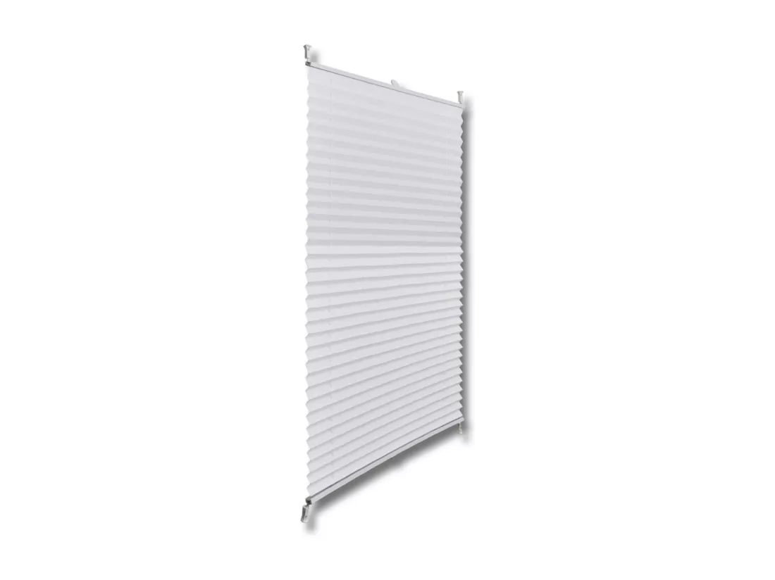 Store plissé en blanc blanche 40 x 40 x 125 cm 4102161