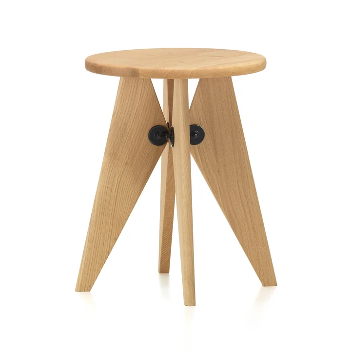 Vitra - Tabouret Solvay, Eiche natur / schwarz
