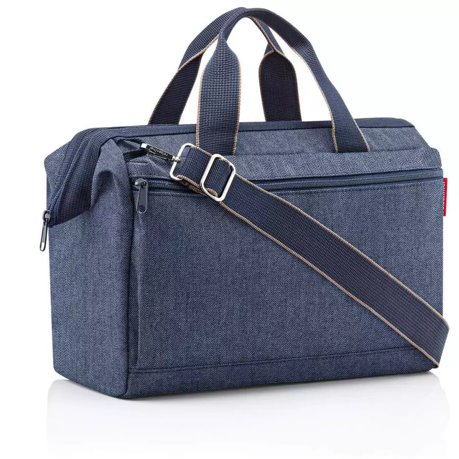 reisenthel travelling allrounder S pocket - Reisetasche 39 cm herringbone dark blue
