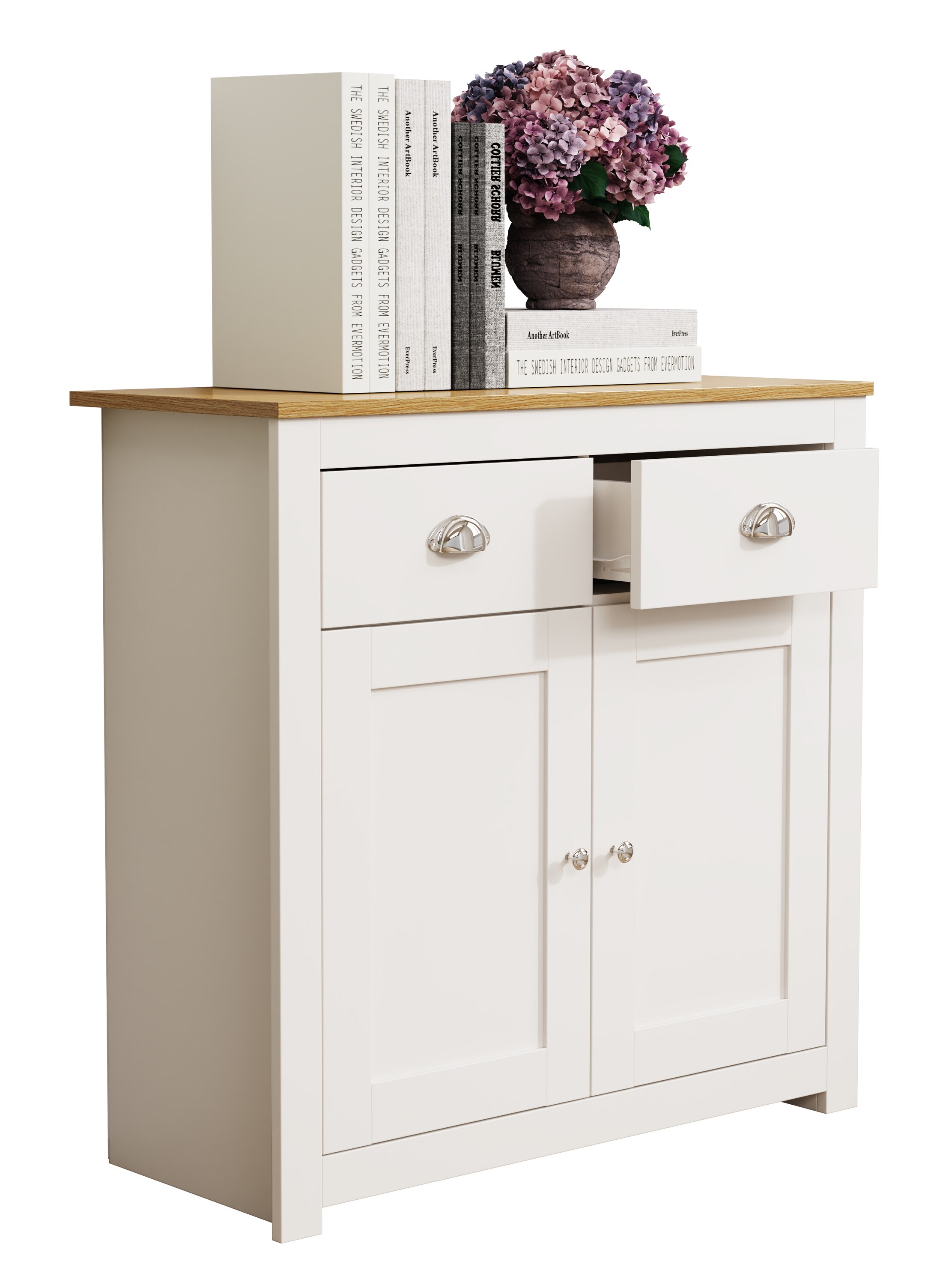VCM Holz Kommode Sideboard Highboard Anrichte Schrank Dielenmöbel Schublade Balusa L
