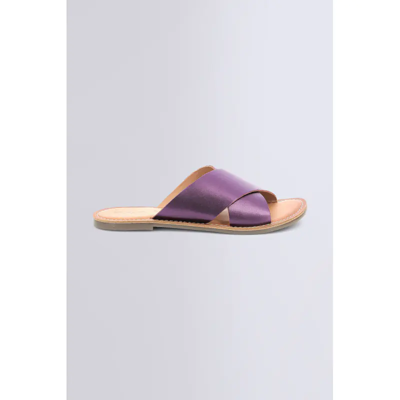 DIAZ VIOLET MÉTALLISÉ MULES Cuir Femme