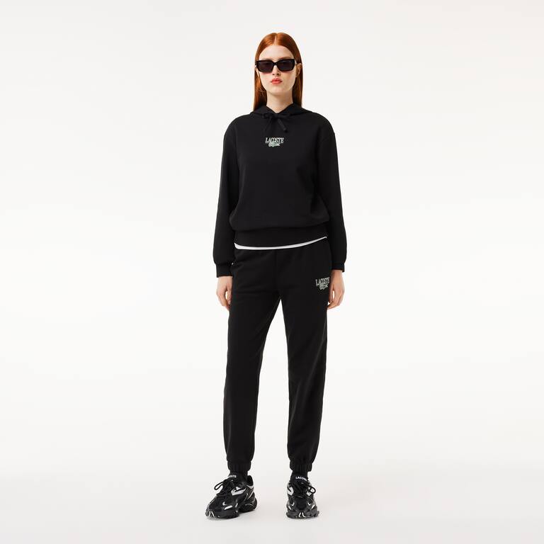 Pantalon de survêtement Jogger imprimé Lacoste Pantalons de survêtement - Noir - Lacoste - Femme