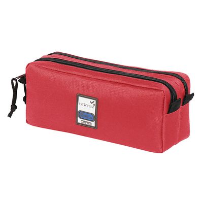 Trousse rectangulaire Teknik Double - 2 compartiments - 3 coloris disponibles - Viquel