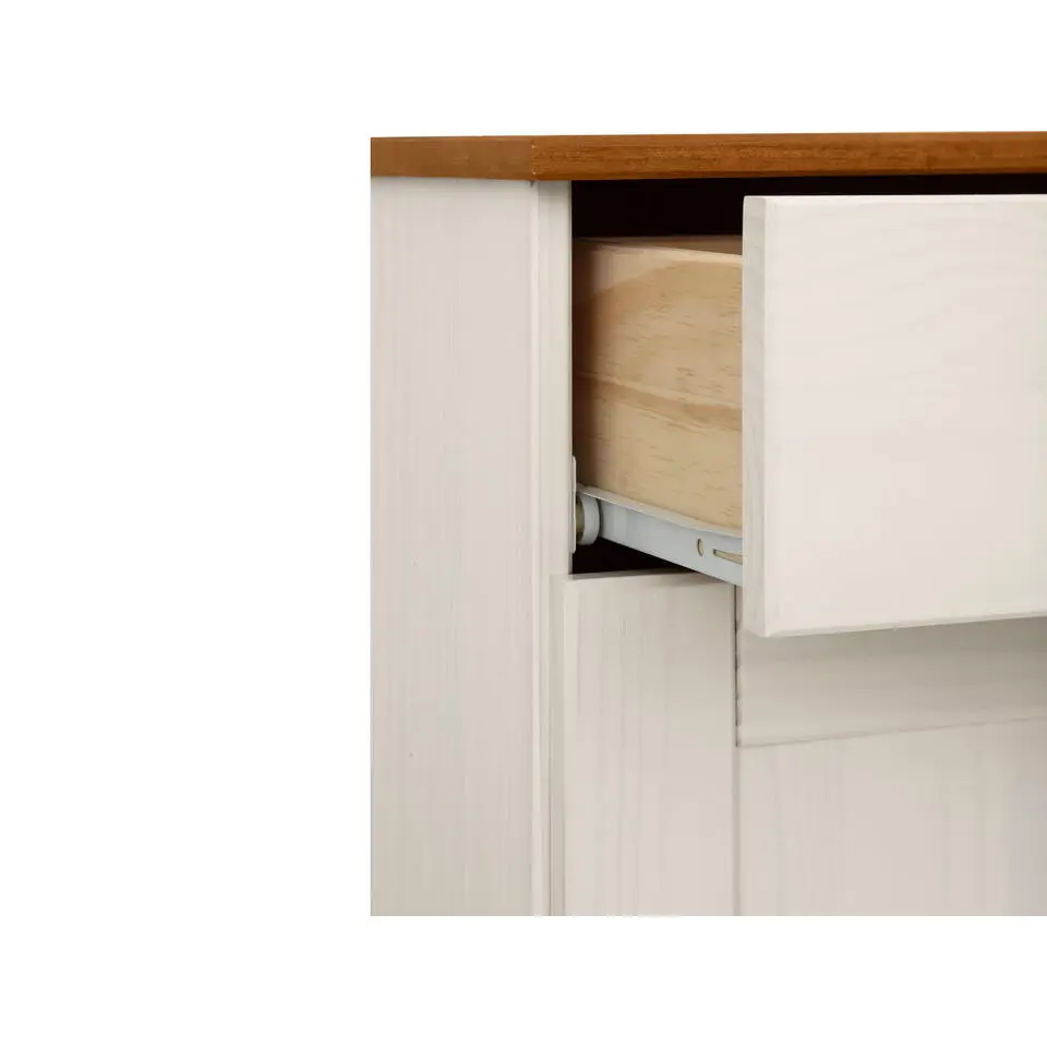 Alby - Kast met 2 deuren en 1 lade in grenen wit