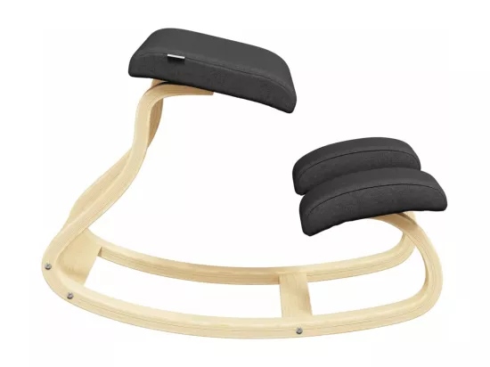 Chaise assis-genoux noir 48x71x51 cm contreplaqué de bouleau
