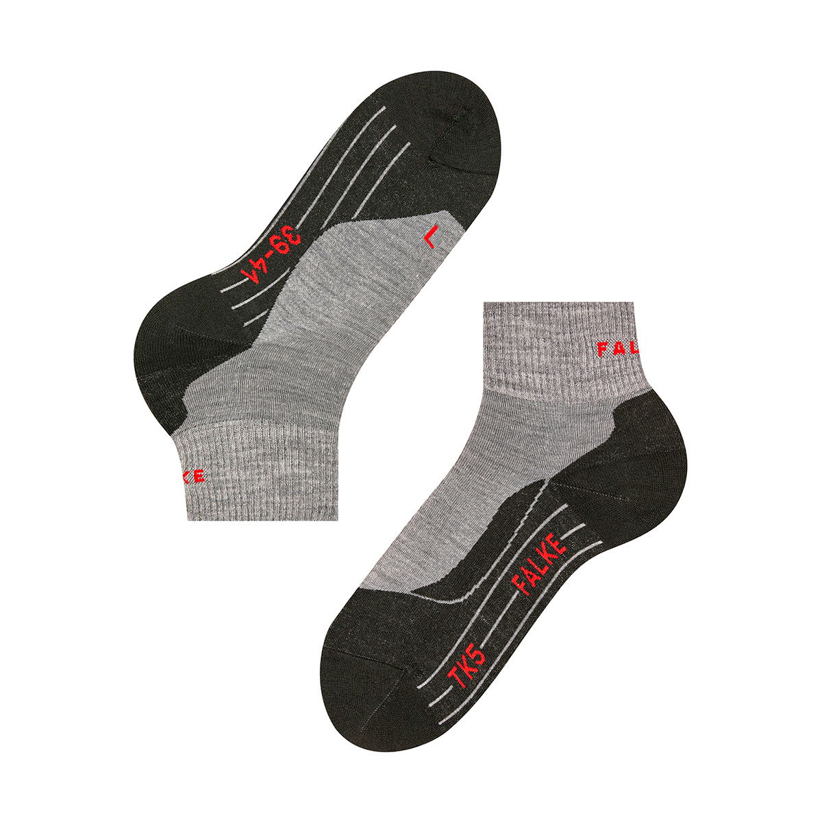 Falke TK5 Short vandresokker, herre (Light Grey) - Spejder Sport