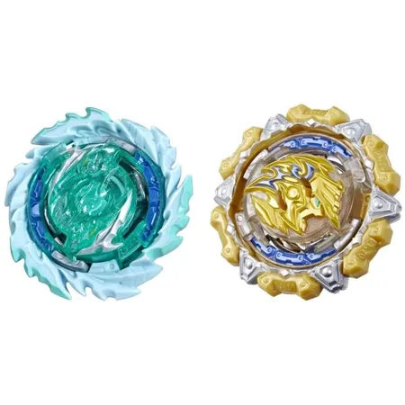 Hasbro Beyblade Burst QuadDrive, 2er Pack Magma Roktavor R7 und Gilded Balderov B7