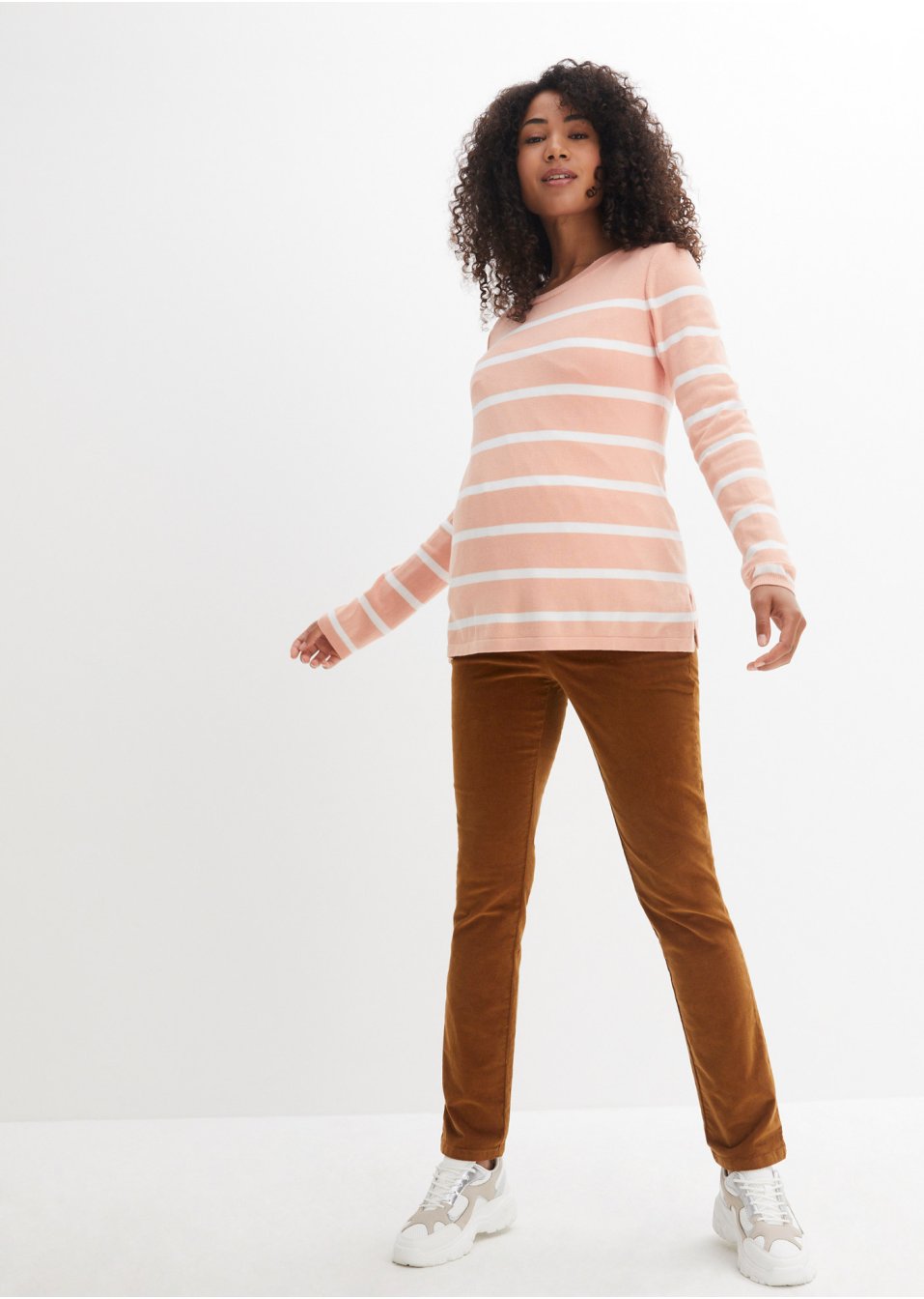 Pantalon de grossesse en velours côtelé extensible