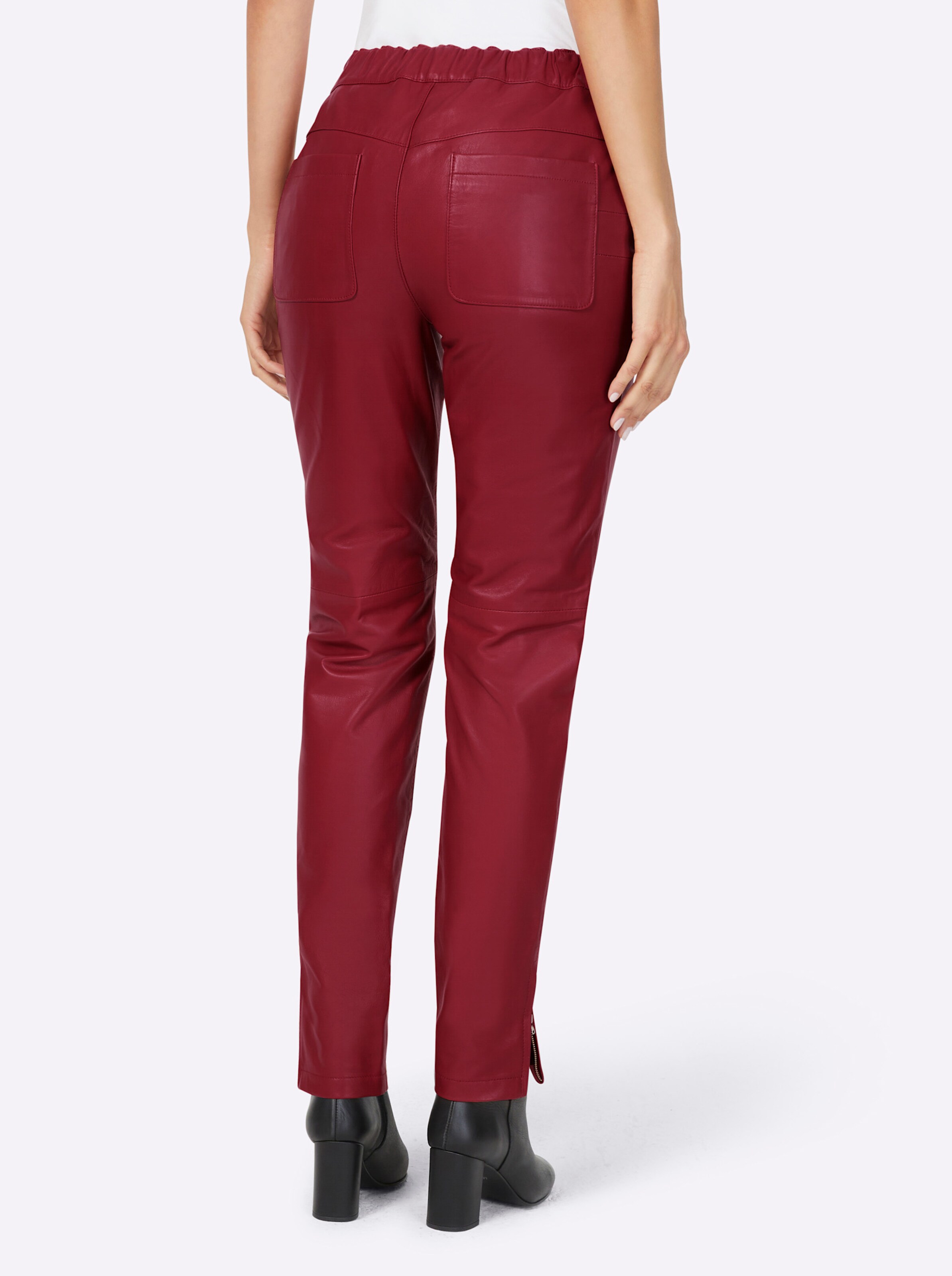 heine Lederhose in kirsche