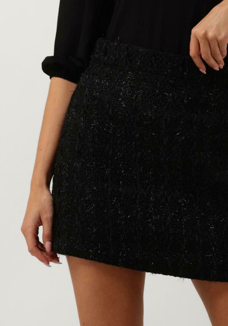 zwarte aaiko minirok lela tweed pes 537 skirts