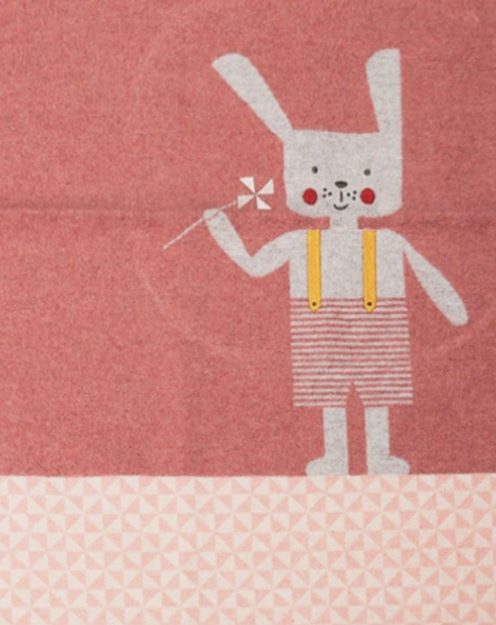 Baby-Decke HASE (70x90) in rosa