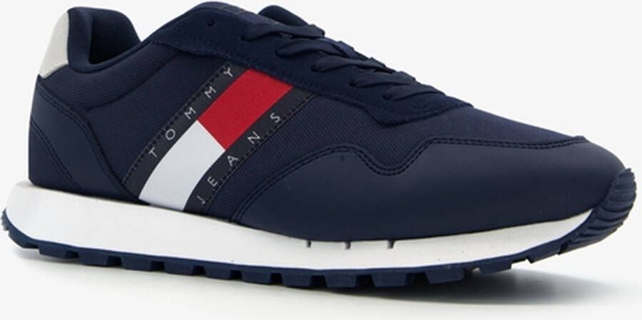 Tommy Hilfiger Tommy Jeans Retro Leather Sneakers Leren Sneaker Heren Blauw