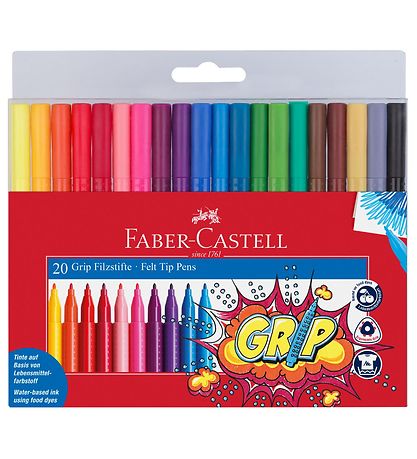 Faber-Castell Tuscher - Grip - 20 stk - Multifarvet